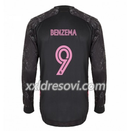 Real Madrid Karim Benzema 9 Treći Nogometni Dres 2020-2021 Dugim Rukavima